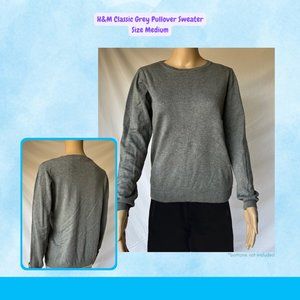 H&M Classic Grey Pullover Sweater | Medium